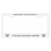 Customizable Mercer University NCAA Laser-Engraved Metal License Plate Frame - Personalized Car Accessory