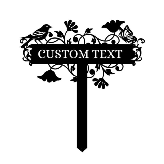 Customizable Metal Garden Stake With Personalized Text Weatherproof DIY Yard Sign For Backyard Patio And Garden