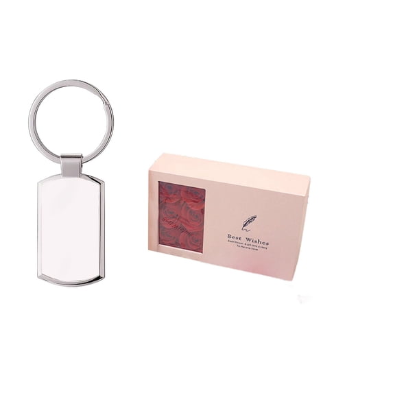 Customizable Metal Photo Keychain With Engraved Text In Gift Box For Keys Bag Paper D 8.2X2.5cm Personalized Memorial Gift For All Season