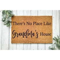 Customizable Mother's Day Gift for Grandma | There's No Place Like Grandma's | Funny Doormat | Nanny | Nana | Grammy | Granny| Door Mat