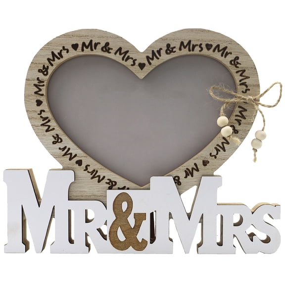 Customizable Mr and Mrs Heart Picture Frame Cherish Your Wedding Day Frames