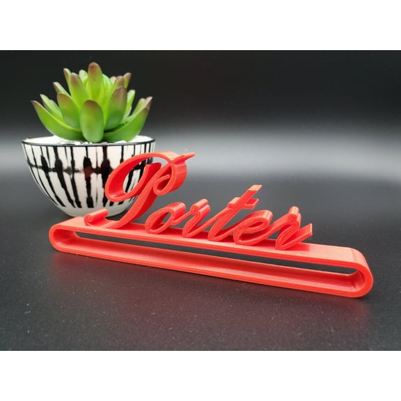 Customizable Name Tag. Personalize a Desk with Any Name, Word and in Any Color.