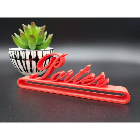 Customizable Name Tag. Personalize a Desk with Any Name, Word and in Any Color.