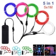 thumbnail image 1 of Customizable Neon Light, Electroluminescent El Wire With Battery Pack, Waterproof And Durable For Innovative DIY Creations, 1 Meter Multicolor Strips For Fashionable Clothing And, 1 of 6