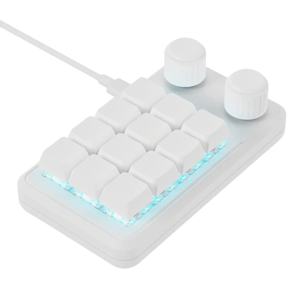 Customizable One Handed Macros Keyboards with 12 Key, RGBs Backlits, Hot Swappable Switches, and Type C Connectivitys