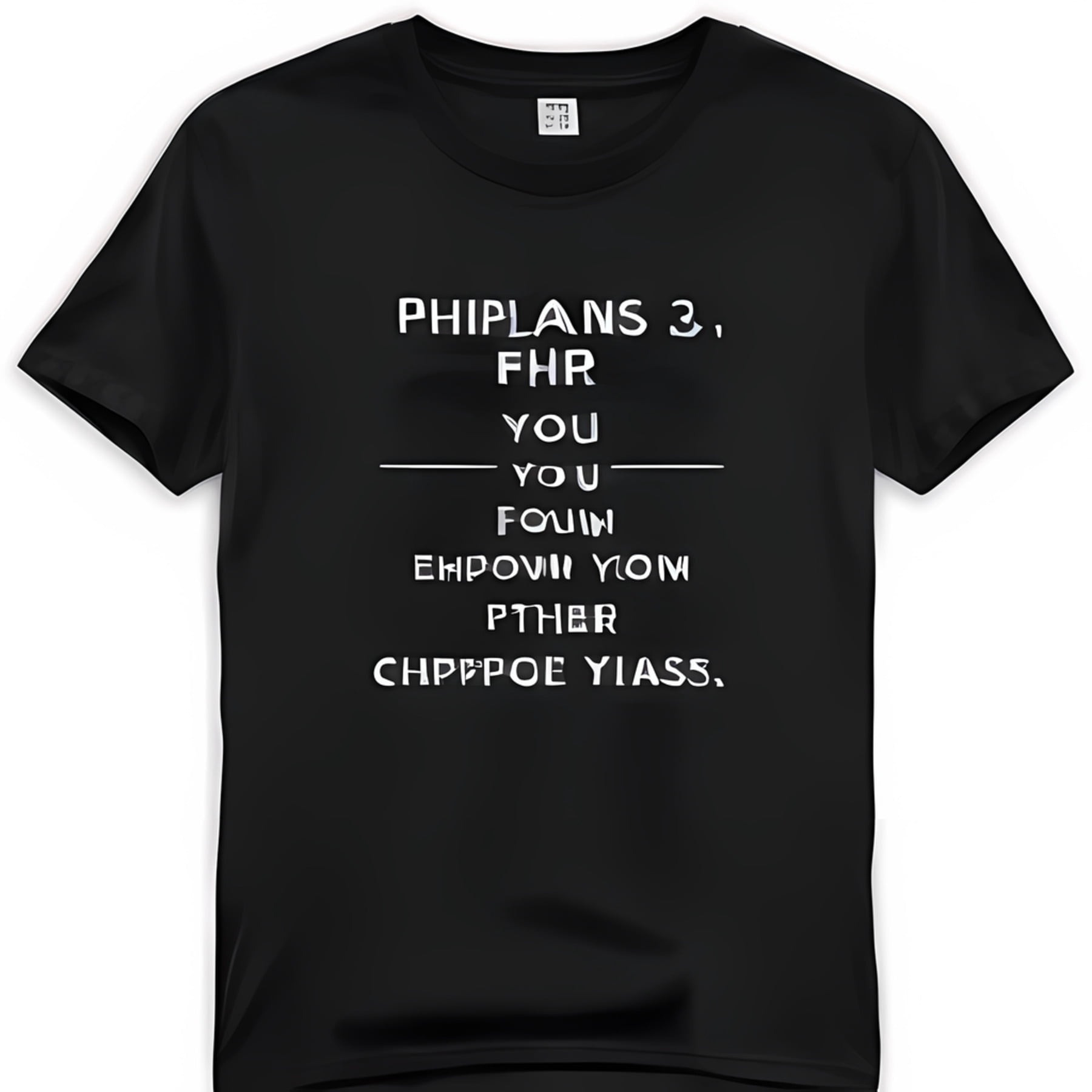Customizable 'PHI Ideals' T-Shirt with Modern Font Design 3 Detail and ...