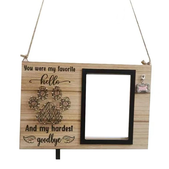 Customizable Pet Wood Photo Frame: Cherish Memories in Style!