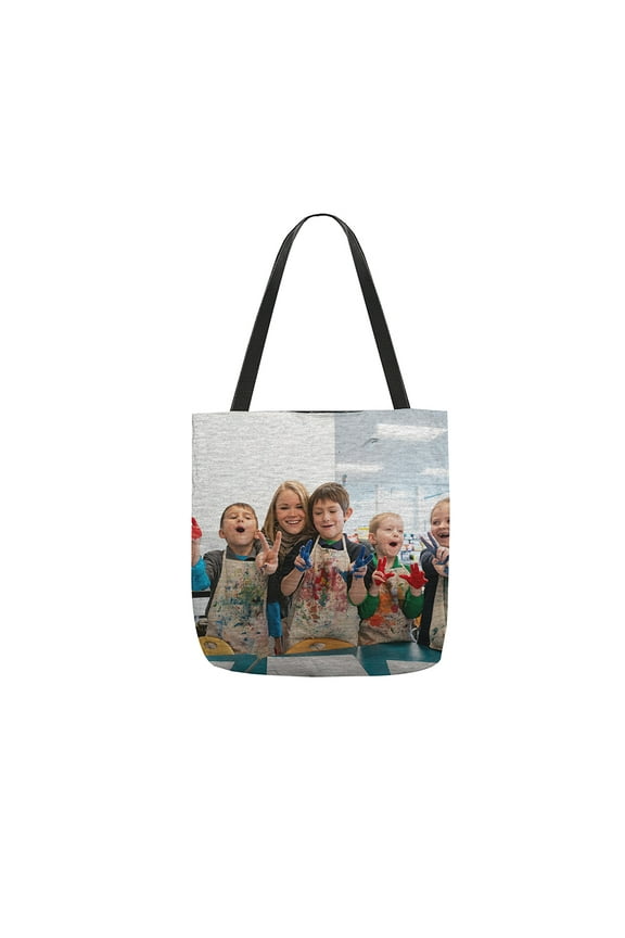 Tote 17x17, Walmart Custom, Photos and Designs. Woven Tapestry, Adult, Teen, Tween, Unisex. Weighs 0.7 lbs.