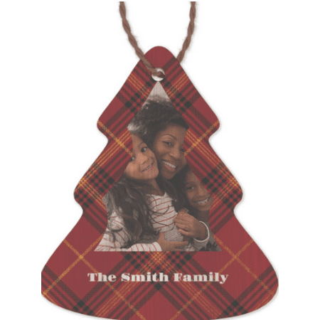 Customizable Photo 3.5x3.375 Tree Bamboo Ornament