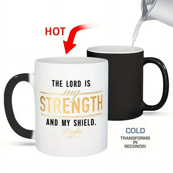 Customizable Photo Logo Magic Heat-Sensitive Color Changing Ceramic Coffee Mug, Insulated, Reusable, Multipurpose, Hand Wash Only - 330ml (11oz)