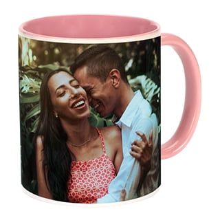 Customizable Photo Mug, Pink 11oz