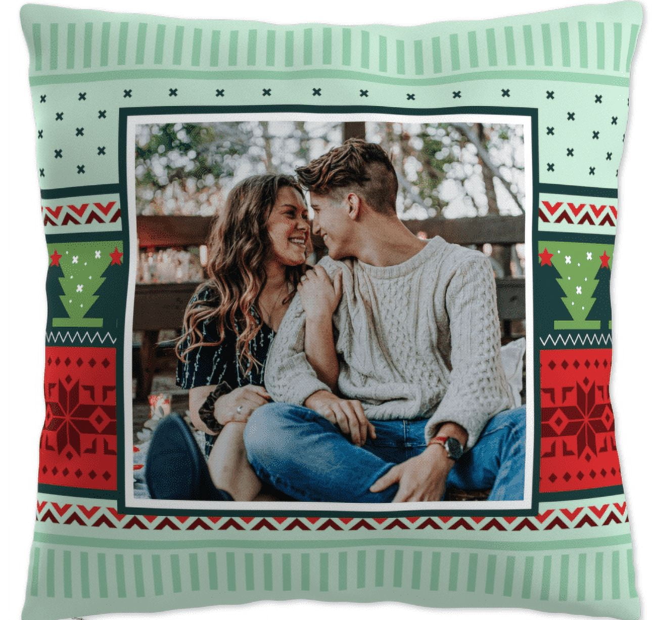 Customizable Photo Pillow, 20x20, Pillow Cover, Zip in Bun, Adult, Teen, Tween, Unisex, Weighs 2.24 lb.