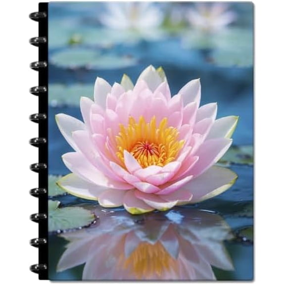 Customizable Planner - 8.5x11 Inch Hardcover - Discbound Daily Weekly Monthly Disc Planner - 2026 Launch Edition - 1DSC - Pink Lotus$$Office