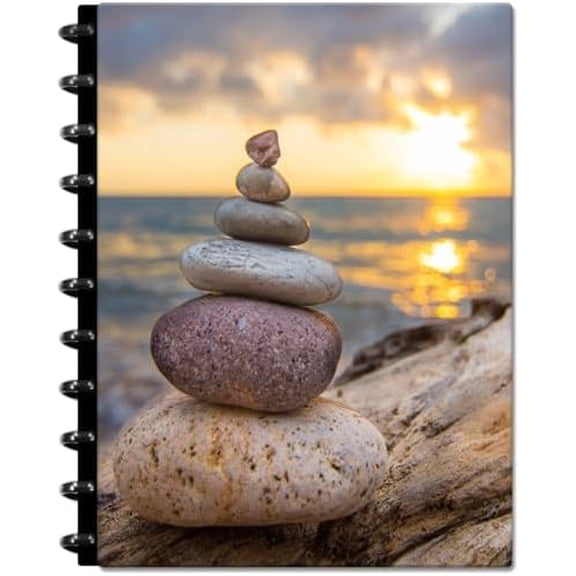 Customizable Planner - 8.5x11 Inch Hardcover - Discbound Daily Weekly Monthly Disc Planner - 2026 Launch Edition - 1DSC - Zen Sunset$$Office