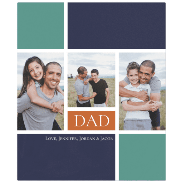 Customizable Plush Fleece Photo Throw Blanket, 50x60, Unisex, 100% Polyester, Machine Washable, 1.4lbs