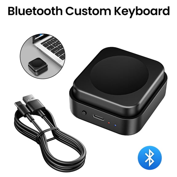 Customizable RGB Single Key Macro Pad, 2.4G Wireless Wired Bluetooth Mechanical Keypad with Programmable Copy Paste, Ergonomic Large Switch Key for Gaming Desktop