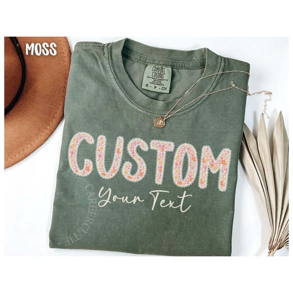 Customizable Shirt Personalized Tshirt Gift for Her Spring Floral Custom Name Tshirt CC250