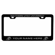 Customizable Southern Utah University NCAA Laser-Engraved Metal License Plate Frame - Personalized Car Accessory