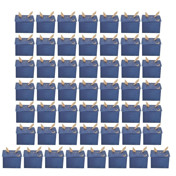 Customizable Square Blue Star Skies Wedding Candy Boxes for Celebrations & Anniversaries
