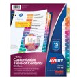 thumbnail image 1 of Customizable TOC Ready Index Multicolor Tab Dividers, 15-Tab, 1 to 15, 11 x 8.5, White, Traditional Color Tabs, 1 Set, 1 of 8