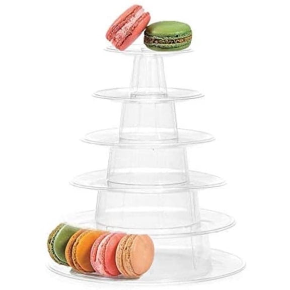 Customizable Tiers Macaron Stand, Elegant Design For Showcasing Desserts At Special Events