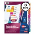 thumbnail image 1 of Customizable Toc Ready Index Multicolor Dividers, 8-Tab, Letter, 6 Sets | Bundle of 2 Packs, 1 of 5