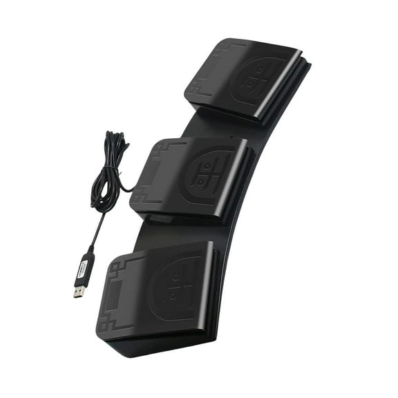 Customizable USB Triple Foot Switches for Gaming Setups, Office Equipment & Keystroke Automation