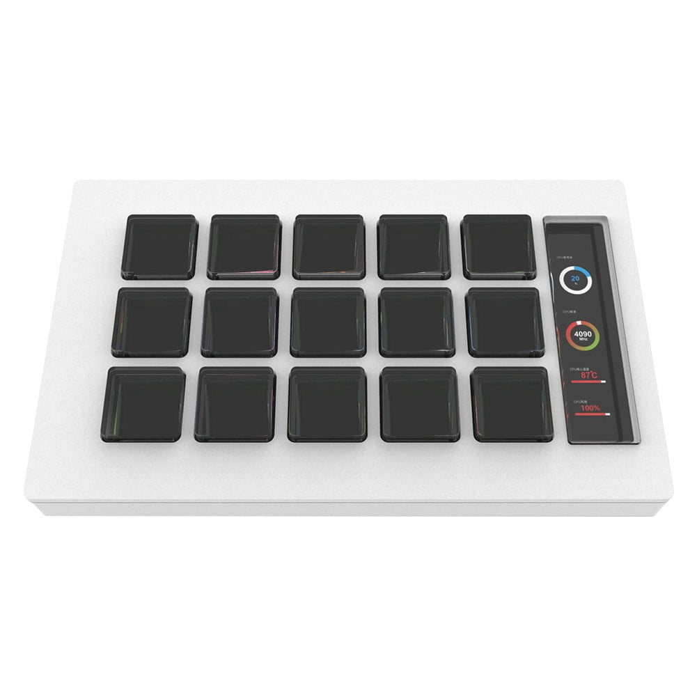 Visuals Keyboard Streaming Customizable Visual for Stream Deck Keyboard With 15 Lcd Buttons for ...