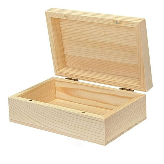 Customizable Wood Keepsake Box Vintage Keepsake Box 14*9*5cm Light Wood Box Customizable Finish Perfect For Gifts