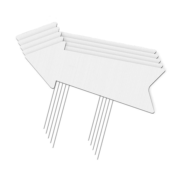 Customizable Yard Stakes 5-Pack, 15In Ground Signs, for Your Own House Numbers & Landscape Design