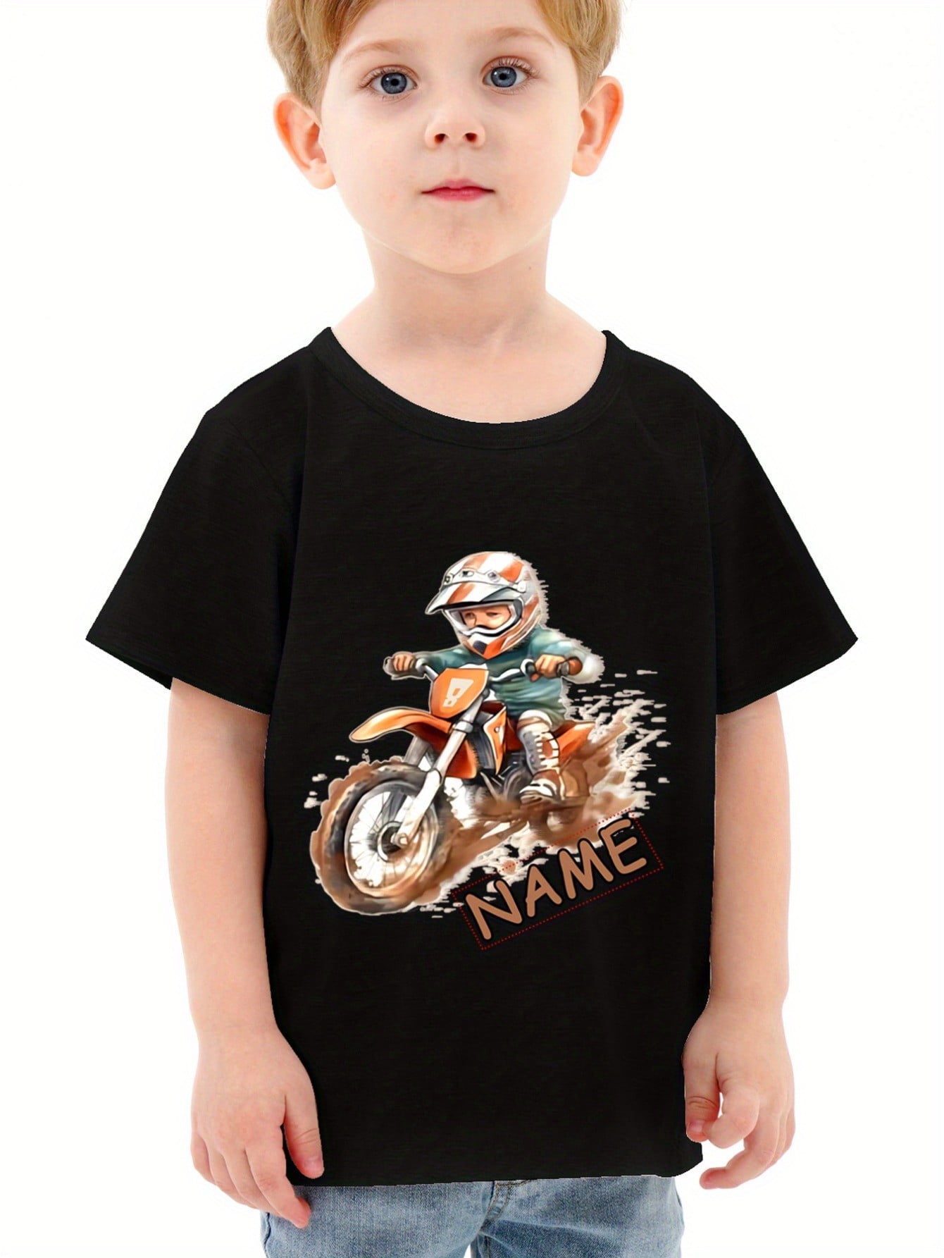 T-shirt Bébé Et Enfant Unisexe – Manches Courtes En Coton Doux – Couleur Unie – Confortable Et Respirant Pour L’été - 9