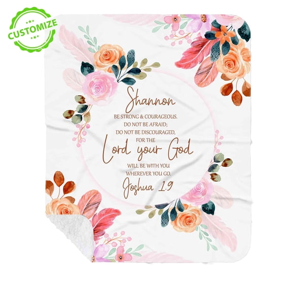Customizaholic Christian Blanket, Custom Name Blanket, Bible Blanket, Custom Blanket With Name, Personalized Blankets For Adults, Blanket With Names Personalized