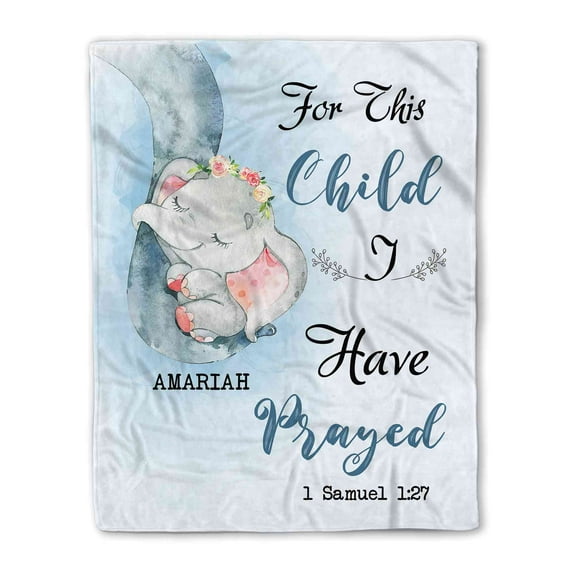 Customizaholic Christian Blanket, Custom Name Blanket, Jesus Blanket, Bible Blanket, Elephant Blanket, Elephant Blanket For Baby