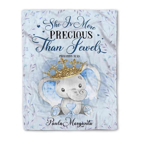 Customizaholic Christian Blanket, Custom Name Blanket, Jesus Blanket, Healing Blanket, Elephant Blanket, Elephant Blanket For Baby