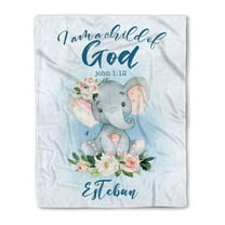 Customizaholic Christian Blanket, Custom Name Blanket, Jesus Blanket, Healing Blanket, Elephant Blanket, Elephant Blanket For Baby