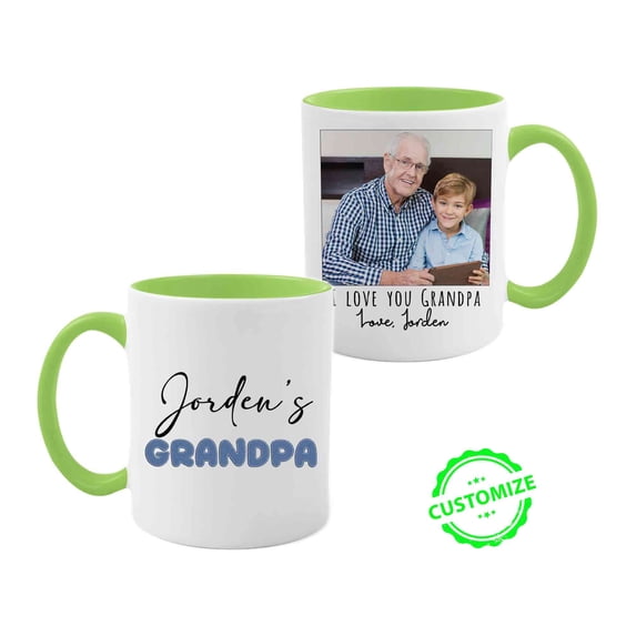 Customizaholic Custom Mug, Grandpa Mug, Fathers Day Gifts From Kids, Birthday Gifts For Grandpa, Gifts For Dad