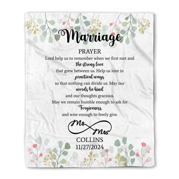 Customizaholic Custom Name Blanket, First Wedding Anniversary Gifts, Anniversary Gifts For Wife, Customizable Blanket, Couple Blanket, Wedding Gifts For Couples