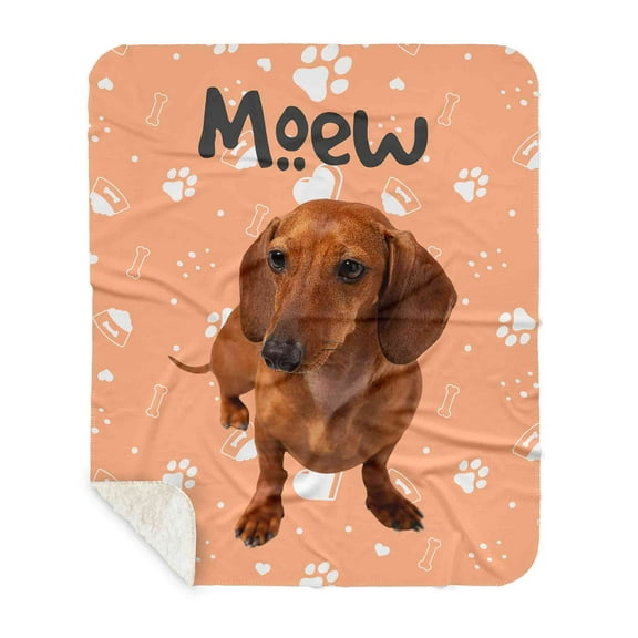 Customizaholic Custom Name Blanket, Photo Blanket, Dog Blanket, Cat Blanket, Pet Blanket, Puppy Blanket