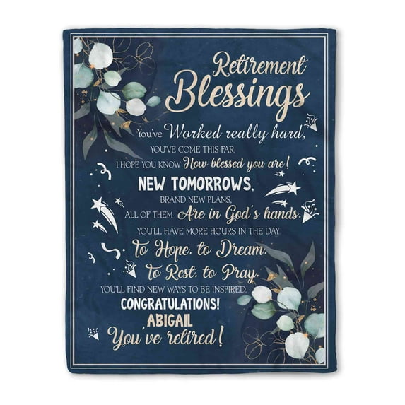 Customizaholic Custom Name Blanket, retirement blanket, Retirement Blanket For Women 2024
