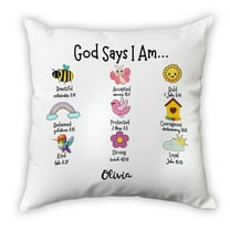 Customizaholic Custom Name Pillow, Christian Pillow, Custom Pillow, Bible Pillow, Jesus Pillow