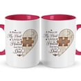 thumbnail image 1 of Customizaholic Memorial Dad Mug – A Piece Of My Heart Lives In Heaven Personalized Puzzle Heart Remembrance Coffee Mug, 1 of 5