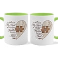 thumbnail image 1 of Customizaholic Memorial Dad Mug – A Piece Of My Heart Lives In Heaven Personalized Puzzle Heart Remembrance Coffee Mug, 1 of 5