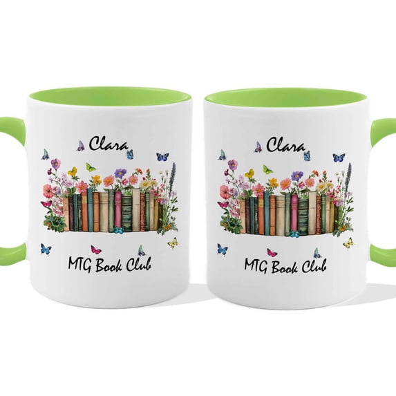 Customizaholic Personalized Book Club Mug – Custom Book Lover Gift Coffee Mug