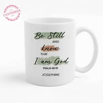 Customizaholic Personalized Coffee Mug, Bible Verse Coffee Mug, Religious Gifts, Christian Coffee Mugs, Be Still And Know Coffee Mug, God Coffee Mug