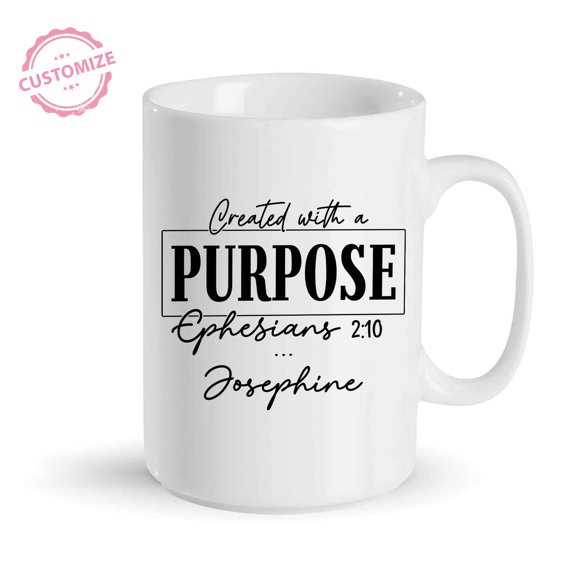 Customizaholic Personalized Coffee Mug, Bible Verse Coffee Mug, Religious Gifts, Christian Coffee Mugs, God Coffee Mug