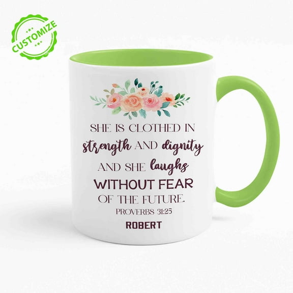 Customizaholic Personalized Coffee Mug, Bible Verse Coffee Mug, Religious Gifts, Christian Coffee Mugs, God Coffee Mug
