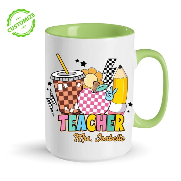 Customizaholic Personalized Coffee Mugs, Teacher Mug, Teacher Mugs For Women, Custom Coffee Mug