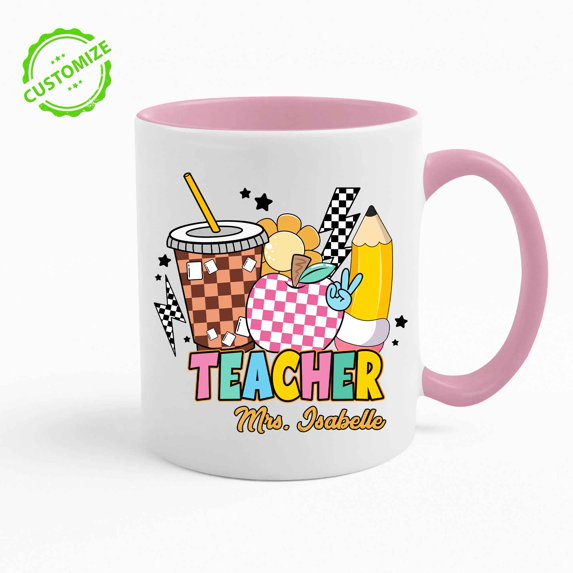 Customizaholic Personalized Coffee Mugs, Teacher Mug, Teacher Mugs For Women, Custom Coffee Mug