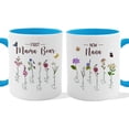 thumbnail image 1 of Customizaholic Personalized First Mom Now Grandma Mug - Birth Flower Garden Design, Custom Family Names Keepsake Gift, 1 of 6