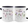 thumbnail image 1 of Customizaholic Personalized First Mom Now Grandma Mug - Birth Flower Garden Design, Custom Family Names Keepsake Gift, 1 of 6